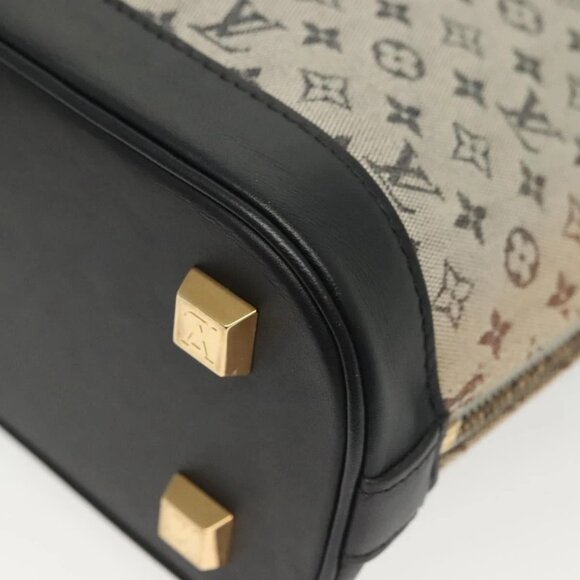 LOUIS VUITTON Monogram Mini Alma Haut Hand Bag Blue M92202 LV Auth 141760 - Picture 5 of 16